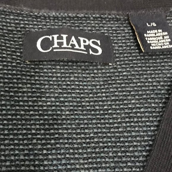 CHAPS Classic Fit Grampa Button Up Cardigan - Picture 5 of 6